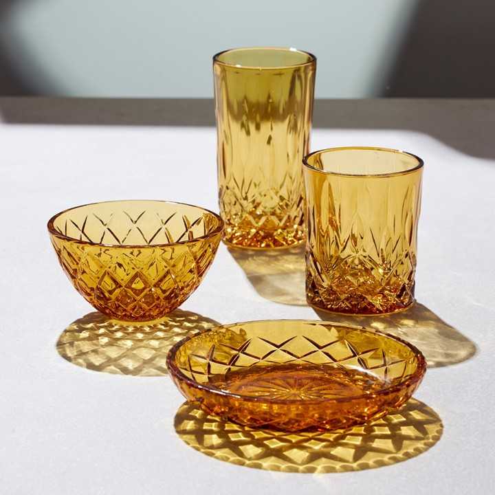 Lyngby Sorrento Highballglas 38 cl 4 St Amber