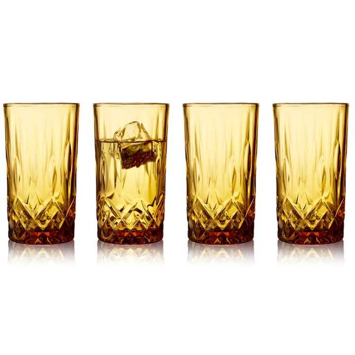 Lyngby Sorrento Highballglas 38 cl 4 St Amber