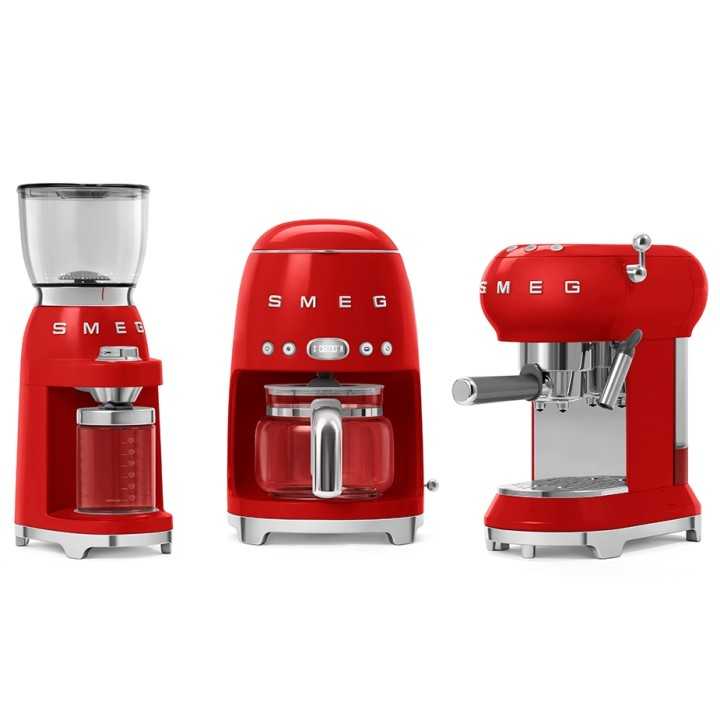 Smeg CGF01RDEU Kaffekvarn Röd