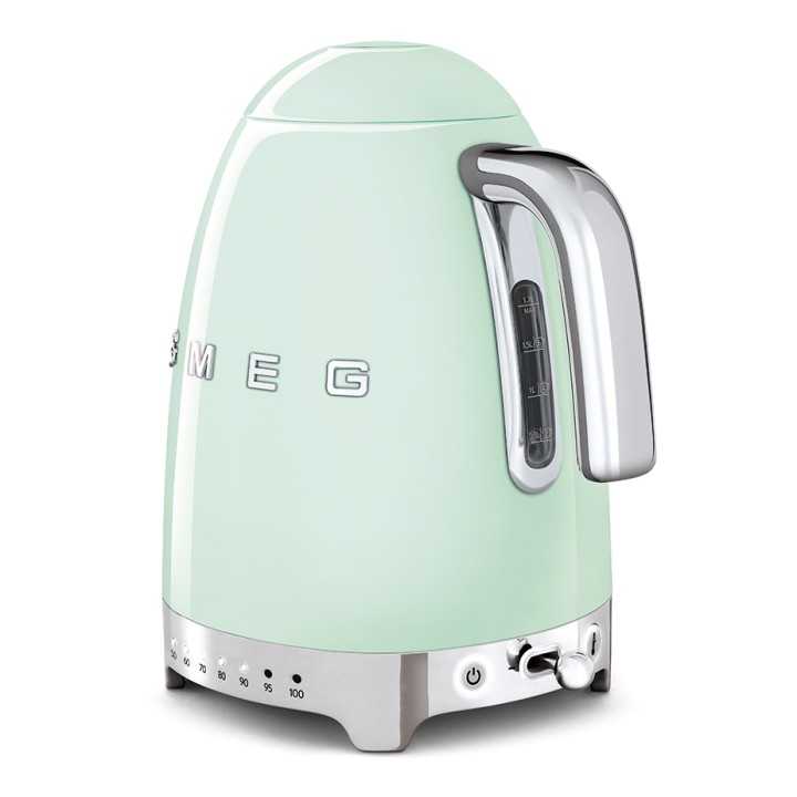 Smeg KLF04PGEU Vattenkokare m. Temperatur 1,7L Pastelgrön