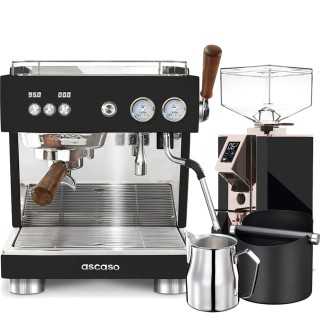 Ascaso Baby T Plus Svart Inkl. Eureka Mignon Turbo Espressokvarn Inkl. Baristautrustning