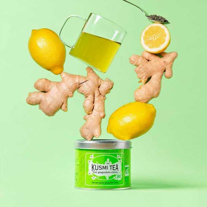 Kusmi Grönt Te Citron och Ingefära Ekologiskt 100g