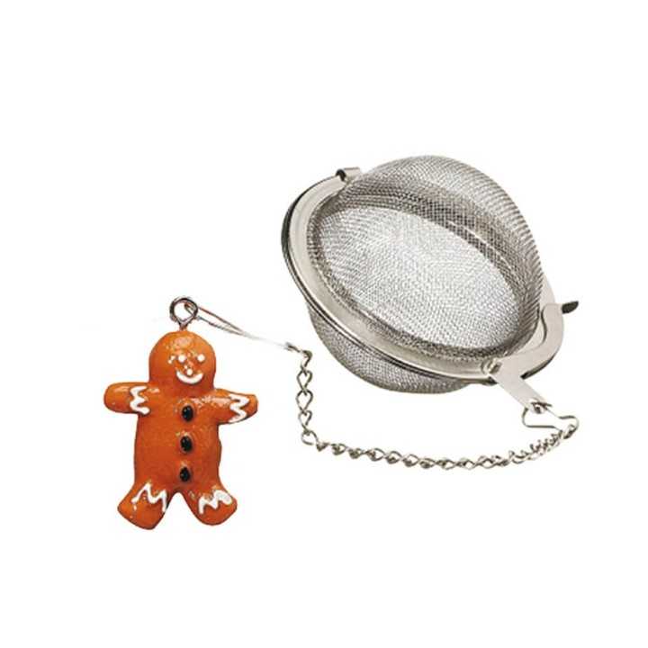 Tesil i Kedja med Pepparkaksgubbe-Figur Inkl. Østerlandsk Thehus Lakrits Te 125g