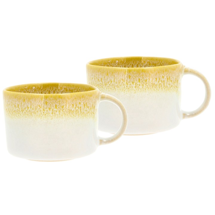 Villa Collection Styles Mugg m. Hank 16 cl 2 st Gul/Kräm