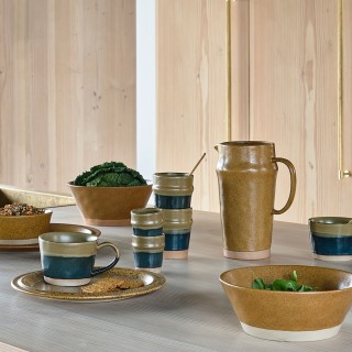 Villa Collection Evig Mugg m. Hank 30 cl 2 St Blå/Brun