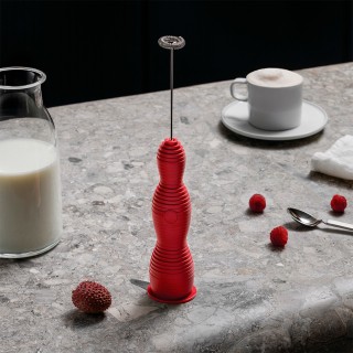 Alessi Pulcina Mjölkskummare Röd