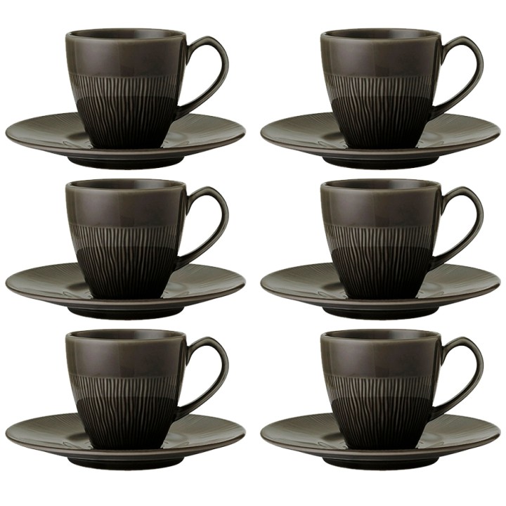 Colormix Kopp m. kaffefat 20cl 6 st Antracitgrå