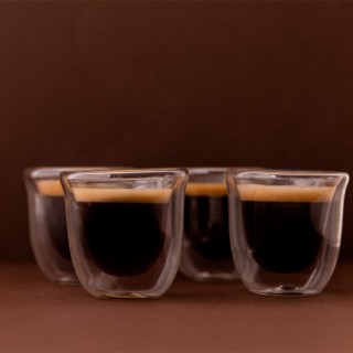 La Cafetière Dubbelväggig Glas 7,5 cl 4 St