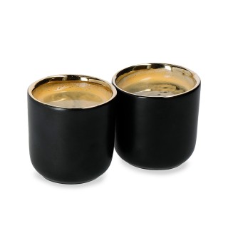 La Cafetière Dubbelväggig Espressokopp 7 cl 2 St Svart/Guld