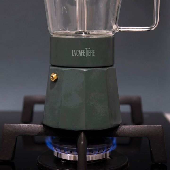 La Cafetière Verona 6 Koppar Mokabryggare Grön