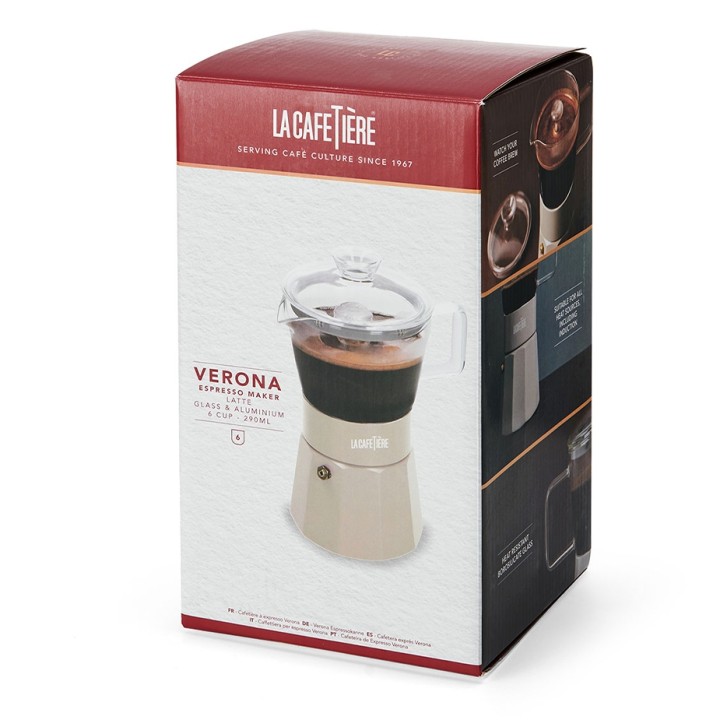 La Cafetière Verona 6 Koppar Mokabryggare Latte