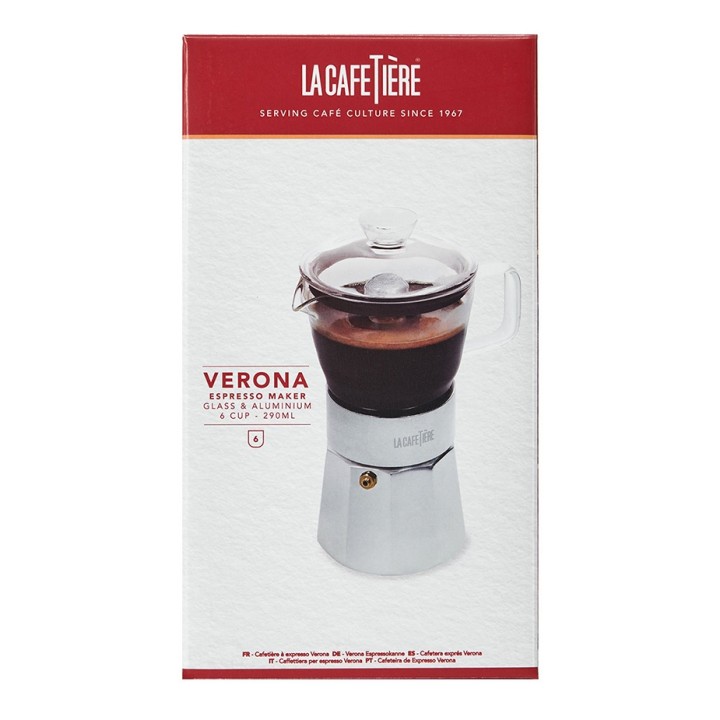 La Cafetière Verona 6 Koppar Mokabryggare Stål