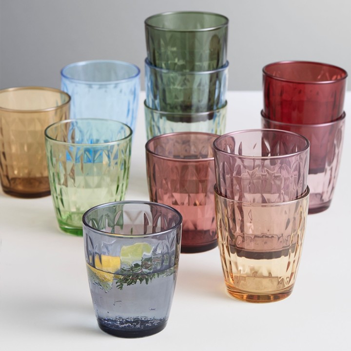 Aida Mosaic Glas 34 cl 4 St Röd/Rosa