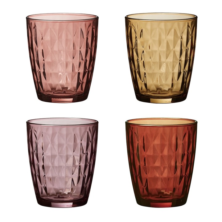 Aida Mosaic Glas 34 cl 4 St Röd/Rosa