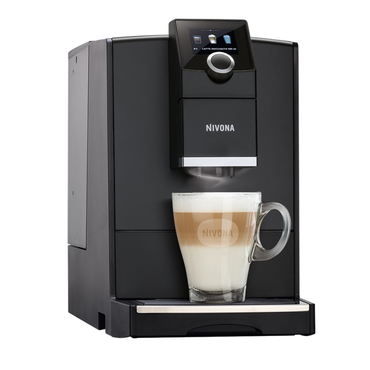 Nivona NICR 790 Matt Svart Espressomaskin Inkl. 8x400g Rigtig Kaffe Organic