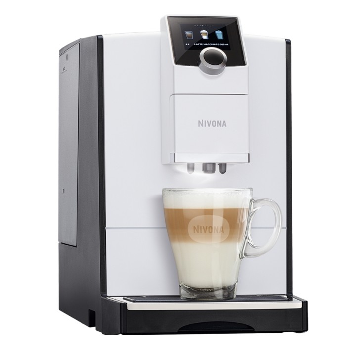 Nivona NICR 796 Vit Espressomaskin Inkl. Mjölkbehållare & 8x400g Rigtig Kaffe Organic