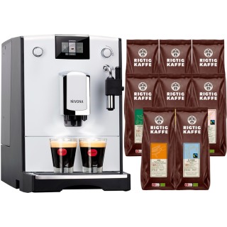 Nivona NICR 560 Vit Espressomaskin Inkl. 8x400g Rigtig Kaffe Organic