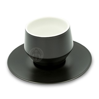 Club House Maniko Cappuccino med Underkopp Matt Svart 20,5 cl 4 St