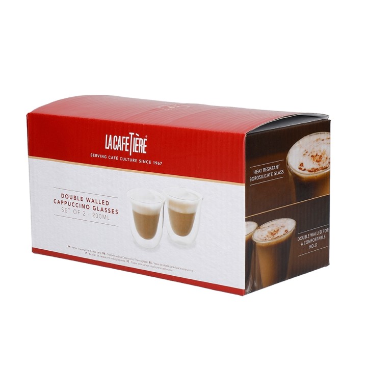 La Cafetière Dubbelväggig Cappuccino 20 cl 3 x 2 St