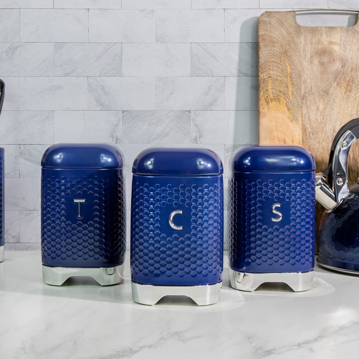 KitchenCraft Lovello Förvaringsburk Blå 3 St