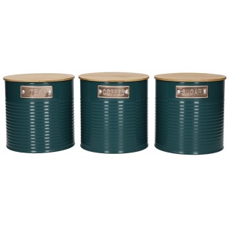 KitchenCraft Förvaringsburk Mörkgrön 3 St