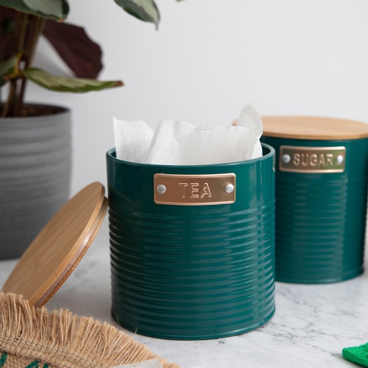 KitchenCraft Förvaringsburk Mörkgrön 3 St