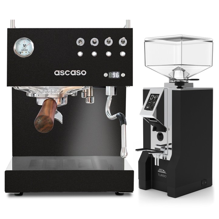 Ascaso Steel Duo PID Black Inkl. Eureka Mignon Turbo Espressokvarn