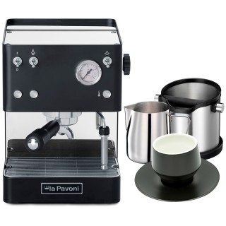 La Pavoni New Casa Bar Svart LPMCBN01EU Inkl. Baristautrustning & 4 Koppar/underkoppar