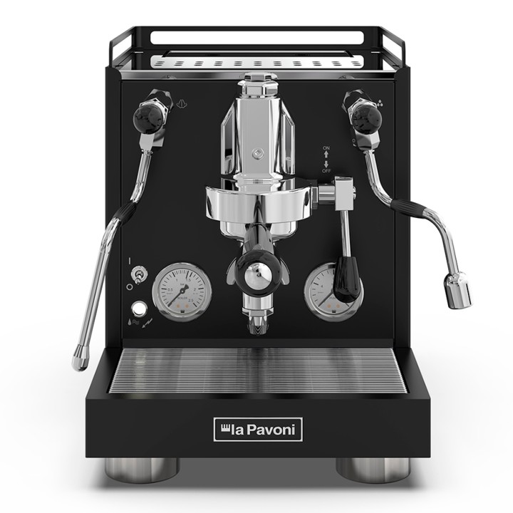 La Pavoni New Cellini Evolution Svart LPSCVB01NO Inkl. Eureka Mignon Bravo Espressokvarn, Baristautrustning & Koppar