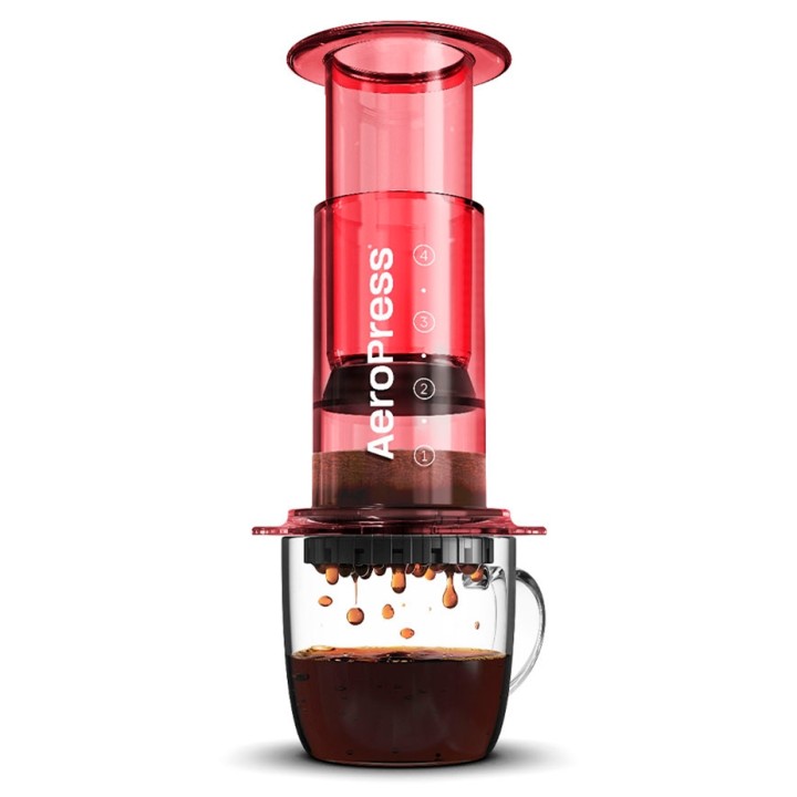 AeroPress Clear Röd Resebryggare