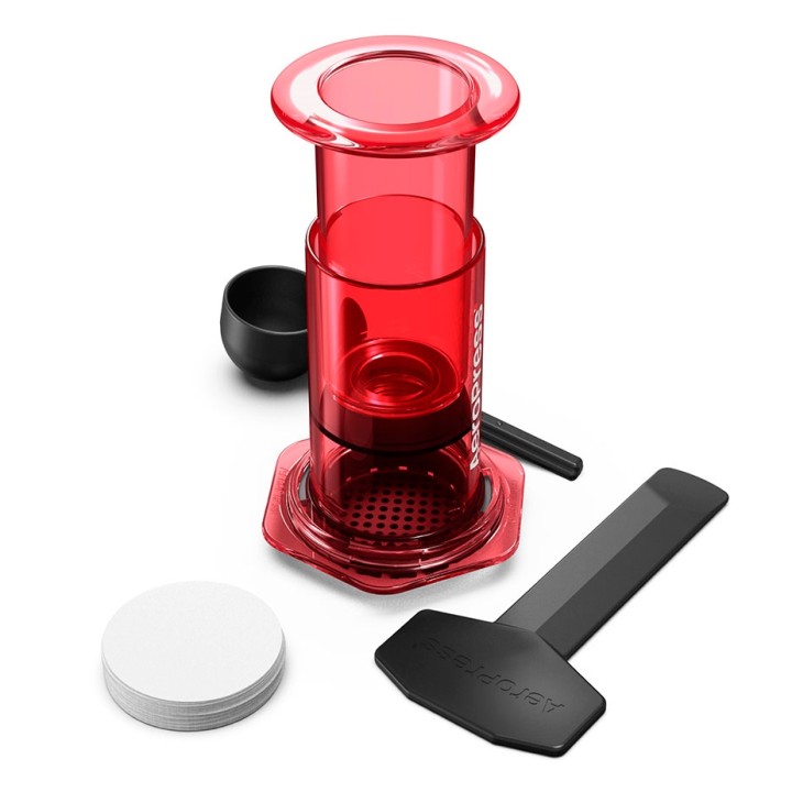 AeroPress Clear Röd Resebryggare