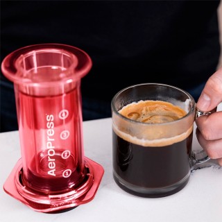 AeroPress Clear Röd Resebryggare