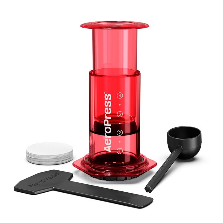 AeroPress Clear Röd Resebryggare