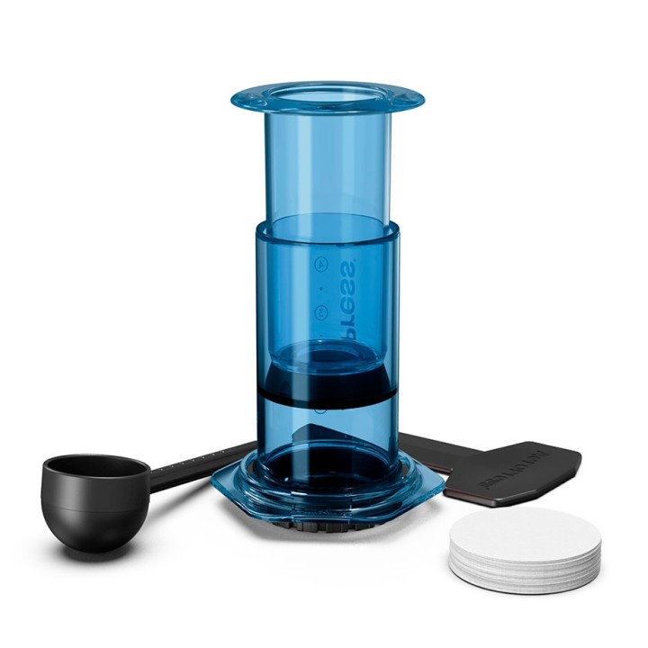 AeroPress Clear Blå Resebryggare
