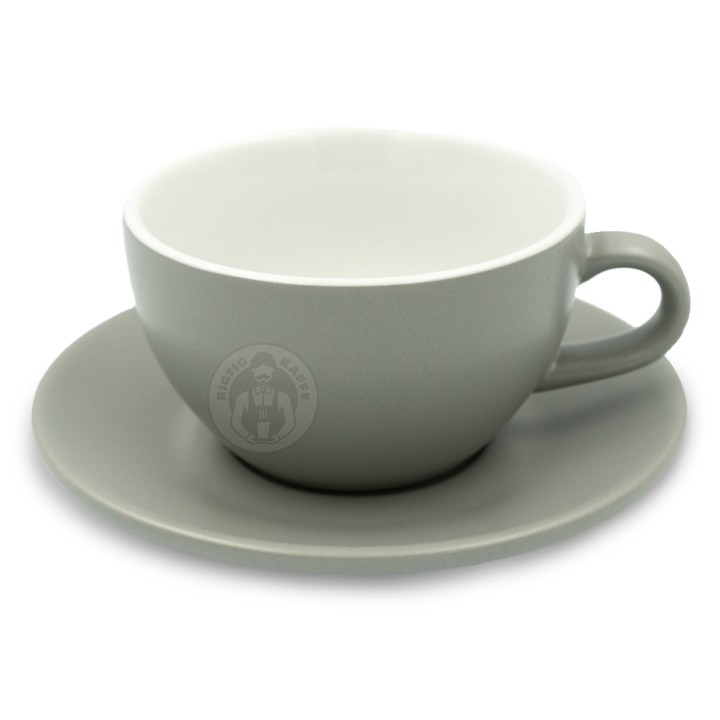 Club House Tulipano Latte med Underkopp Matt Grå 30 cl 6 St
