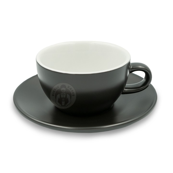 Club House Tulipano Cappuccino med Underkopp Matt Svart 26 cl 6 St