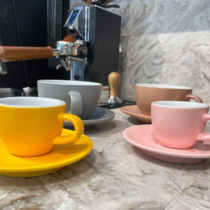 Club House Tulipano Cappuccino med Underkopp Matt Beige 26 cl 6 St