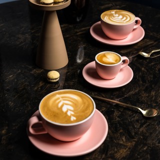 Club House Tulipano Espresso med Underkopp Matt Rosa 7 cl 6 St