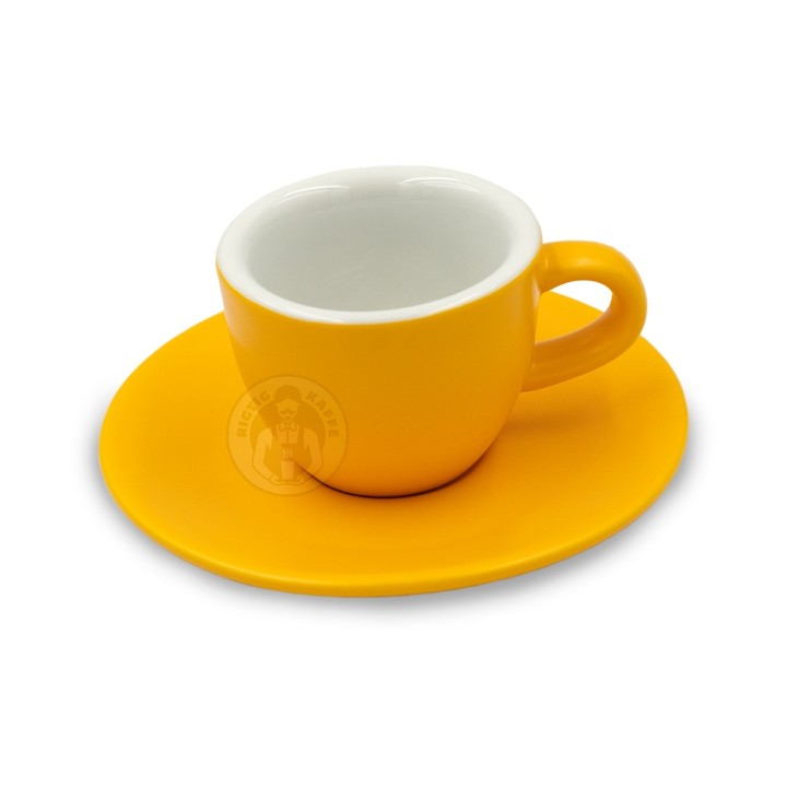 Club House Tulipano Espresso med Underkopp Matt Gul 7 cl 6 St