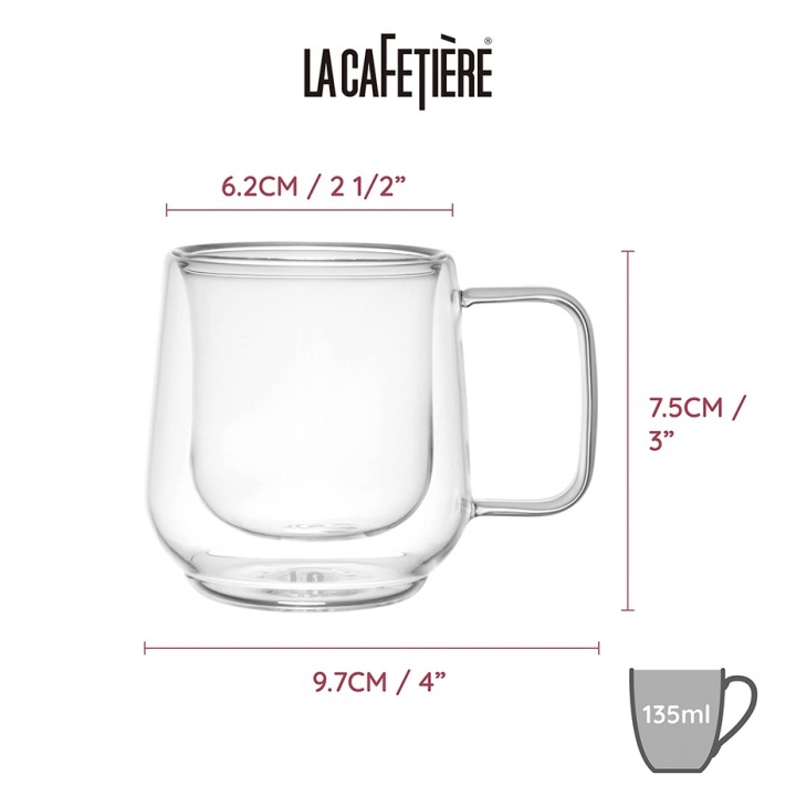 La Cafetière Dubbelväggig Espressoglas 10 cl 6 St