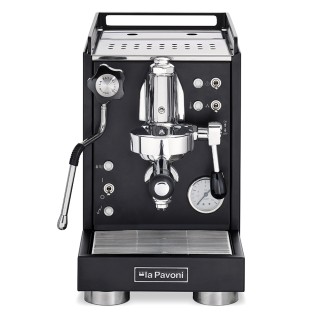 La Pavoni Mini Cellini Svart LPSMCB01EU Espressomaskin Inkl. Eureka Mignon Zero Mat Svart Espressokvarn