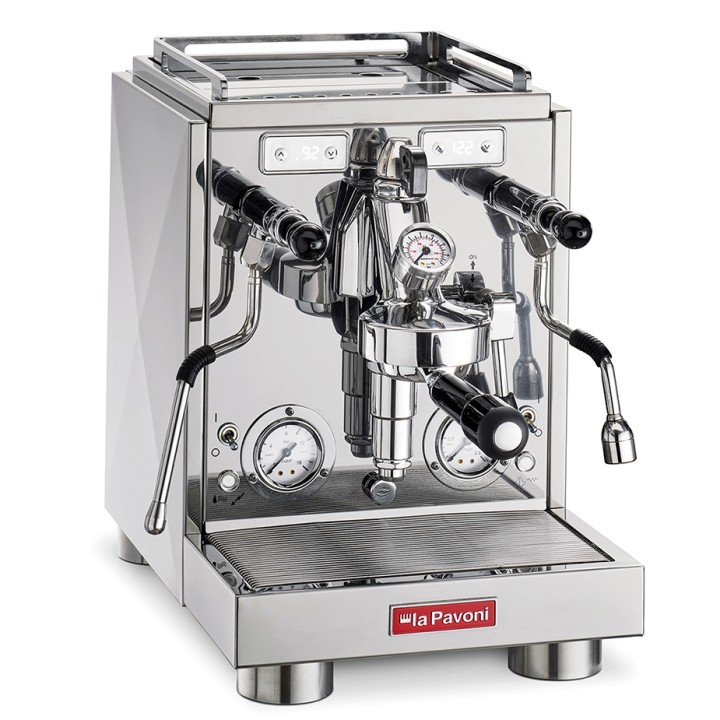 La Pavoni New Botticelli Specialty LPSBSS03NO Espressomaskin Inkl. Eureka Libra Chrome Kvarn, Baristautrustning & 4 Koppar