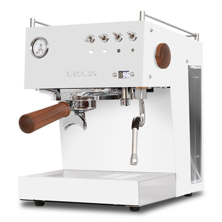 Ascaso Steel Duo PID White Inkl. Eureka Mignon Libra Krom/Vit Espressokvarn