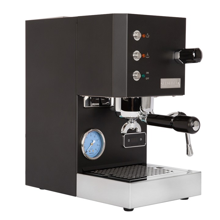 Profitec GO Mat Svart Espressomaskin Modell 2025 Inkl. Eureka Mignon Libra Chrome/Mat Svart Espressokvarn