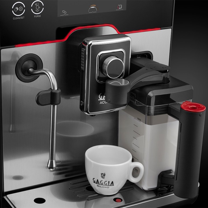 Gaggia Accademia Stål Espressomaskin Inkl. Proff Mjölkkanna 0,5L & 6kg Rigtig Kaffe Crema Intenso