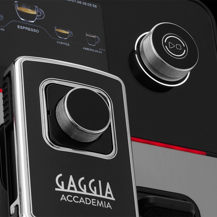 Gaggia Accademia Stål Espressomaskin Inkl. Proff Mjölkkanna 0,5L & 6kg Rigtig Kaffe Crema Intenso