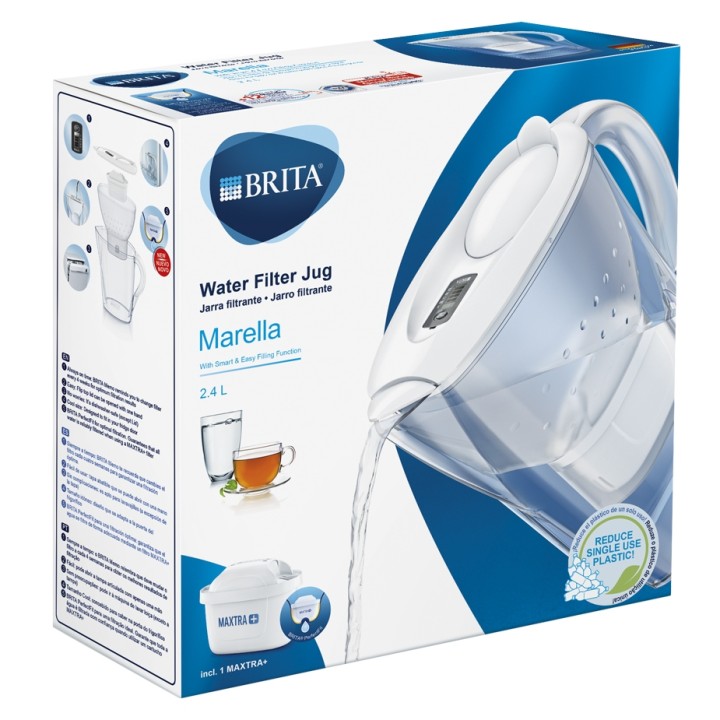 BRITA Marella 2,4L Vit Inkl. 10 st Maxtra Pro Filter