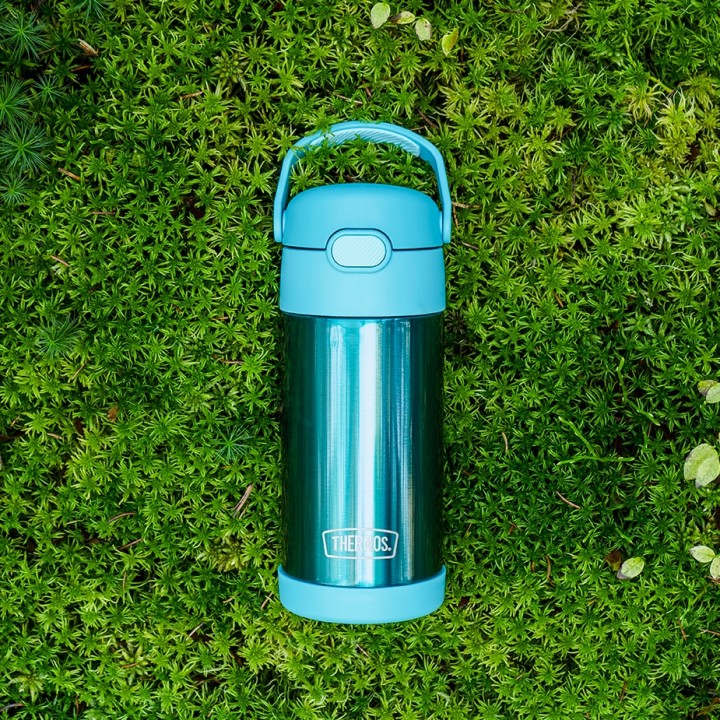 Funtainer Drickflaska med sugrör 355 ml Teal