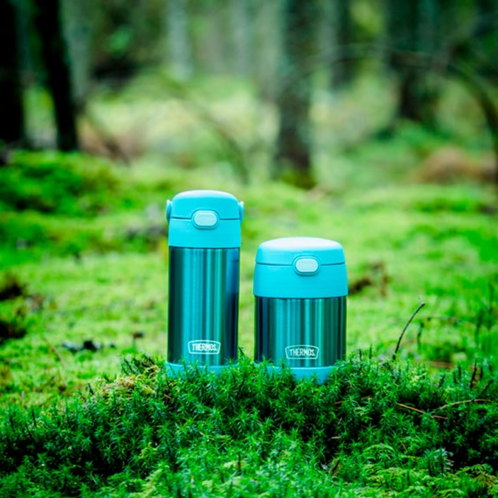 Funtainer Drickflaska med sugrör 355 ml Teal