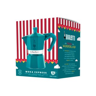 Bialetti Moka Express 3 Kopp. Mokkabryggare Turkos – Winter Wonderland Limited Edition